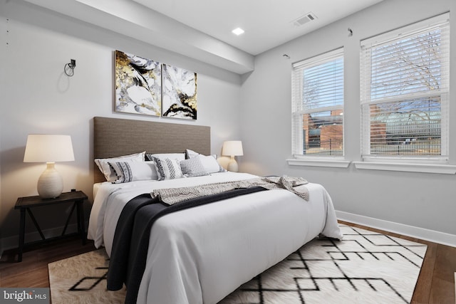 bedroom featuring light hardwood / wood-style floors