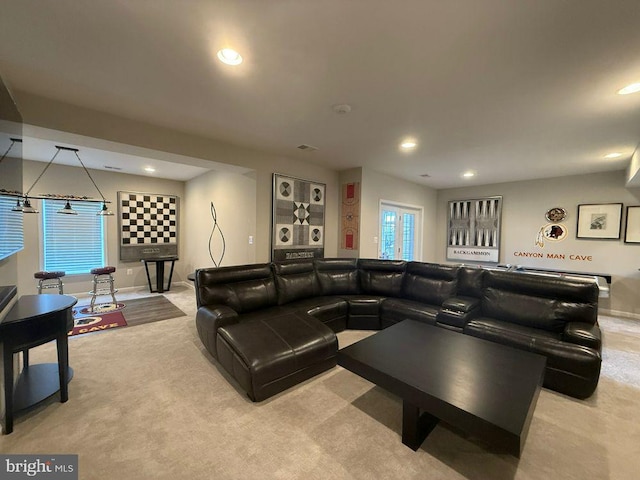 view of carpeted living room