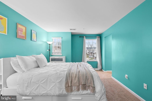 view of carpeted bedroom