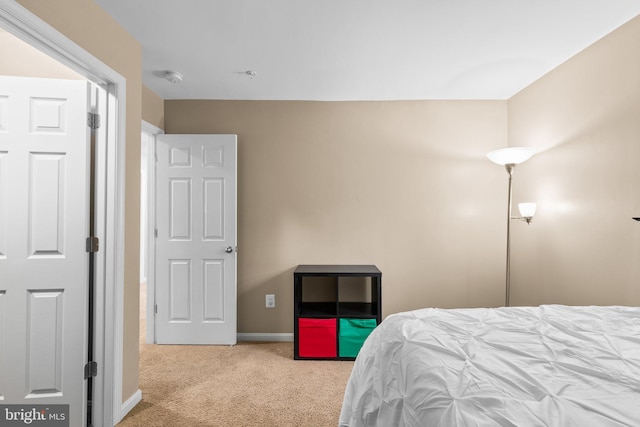 bedroom with carpet floors