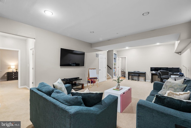 view of carpeted living room