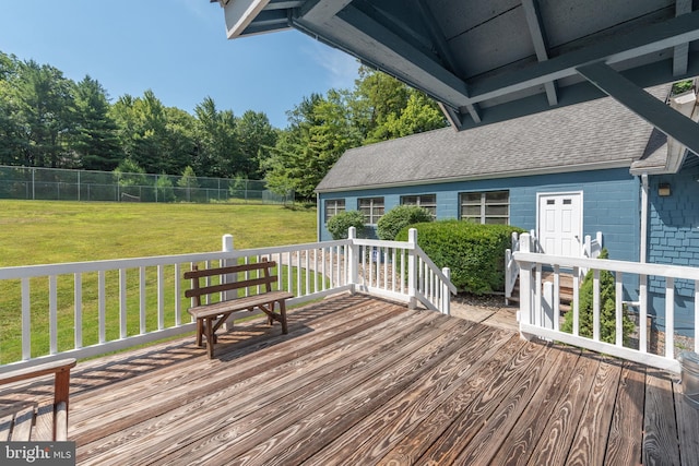 view of wooden deck
