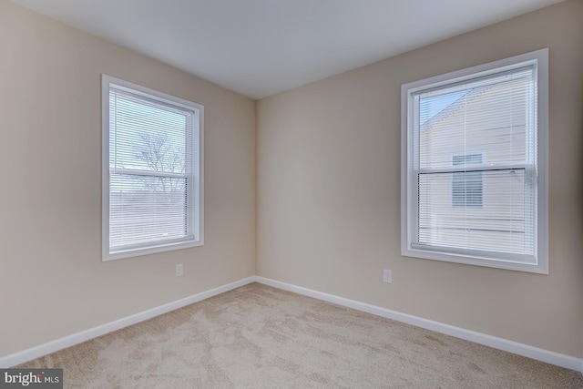 view of carpeted empty room