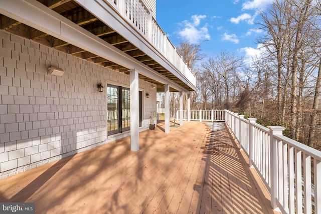 view of wooden deck