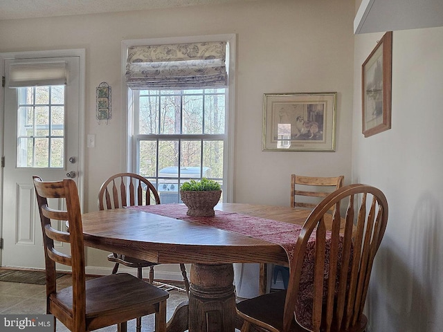 view of dining space