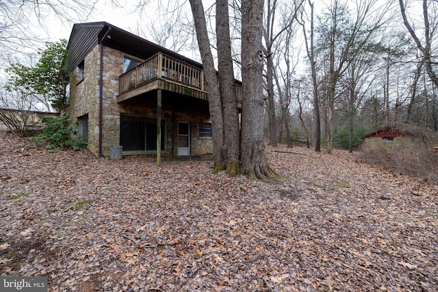 rear view of house with a deck