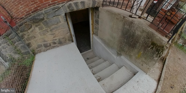 view of stairway