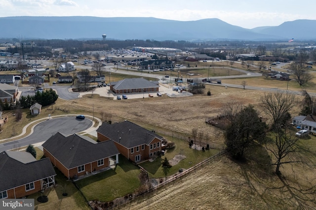 aerial view featuring a mountain view