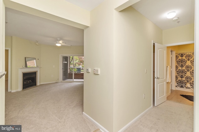 400 Symphony Cir Unit 136E, Cockeysville, MD 21030 - hallway with light colored carpet and baseboards