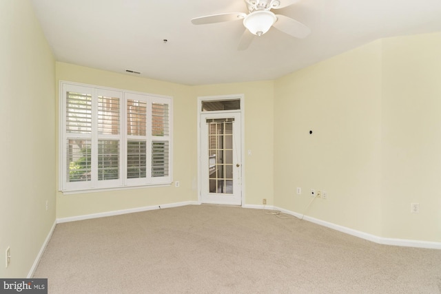 400 Symphony Cir Unit 136E, Cockeysville, MD 21030 - unfurnished room featuring light carpet, ceiling fan, and baseboards