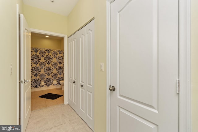 400 Symphony Cir Unit 136E, Cockeysville, MD 21030 - hall with tile patterned flooring and carpet