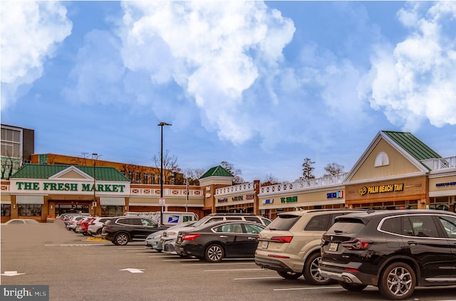 view of parking / parking lot