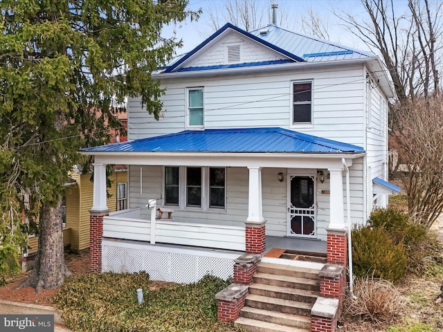 view of front of house with a porch