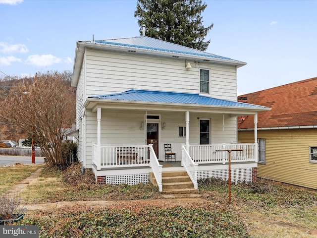 view of front of house with a porch