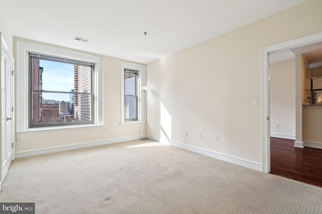 unfurnished room with carpet flooring