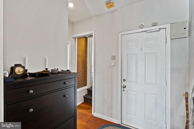 foyer featuring hardwood / wood-style flooring