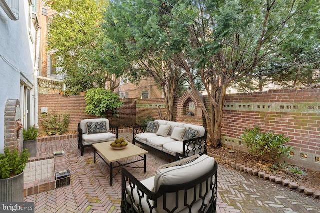 view of patio / terrace with an outdoor hangout area