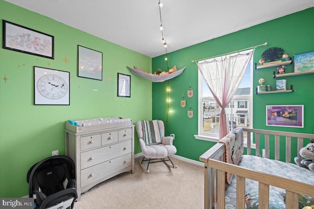 view of carpeted bedroom