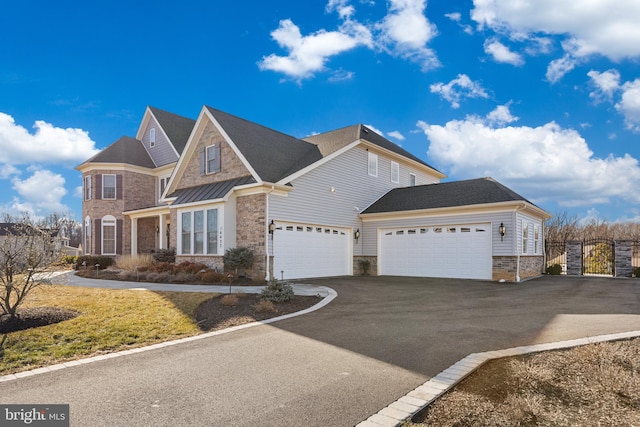 view of property featuring a garage