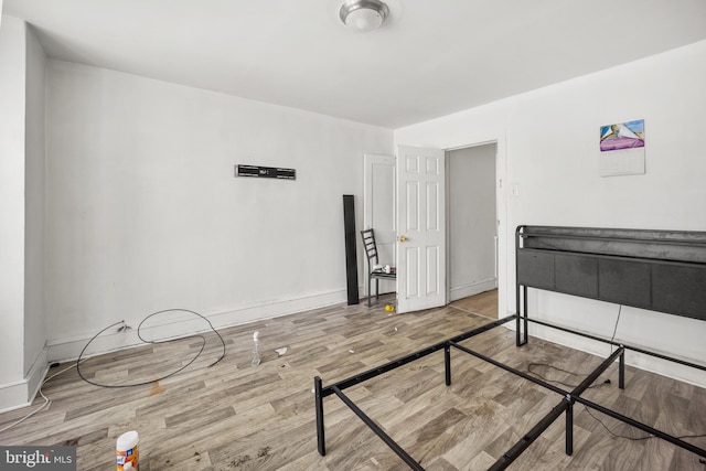 bedroom featuring light hardwood / wood-style floors