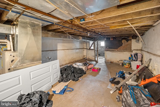 view of basement