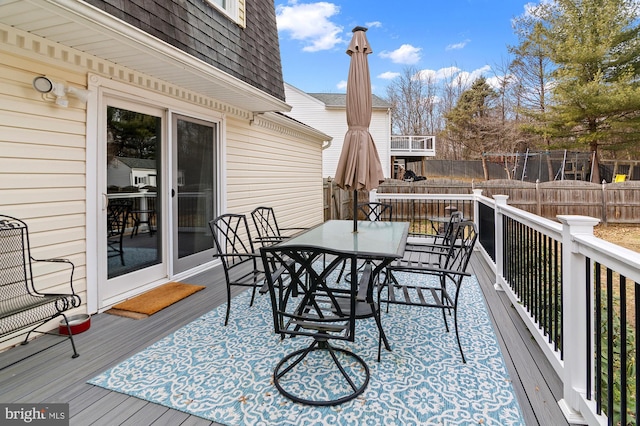 view of wooden deck