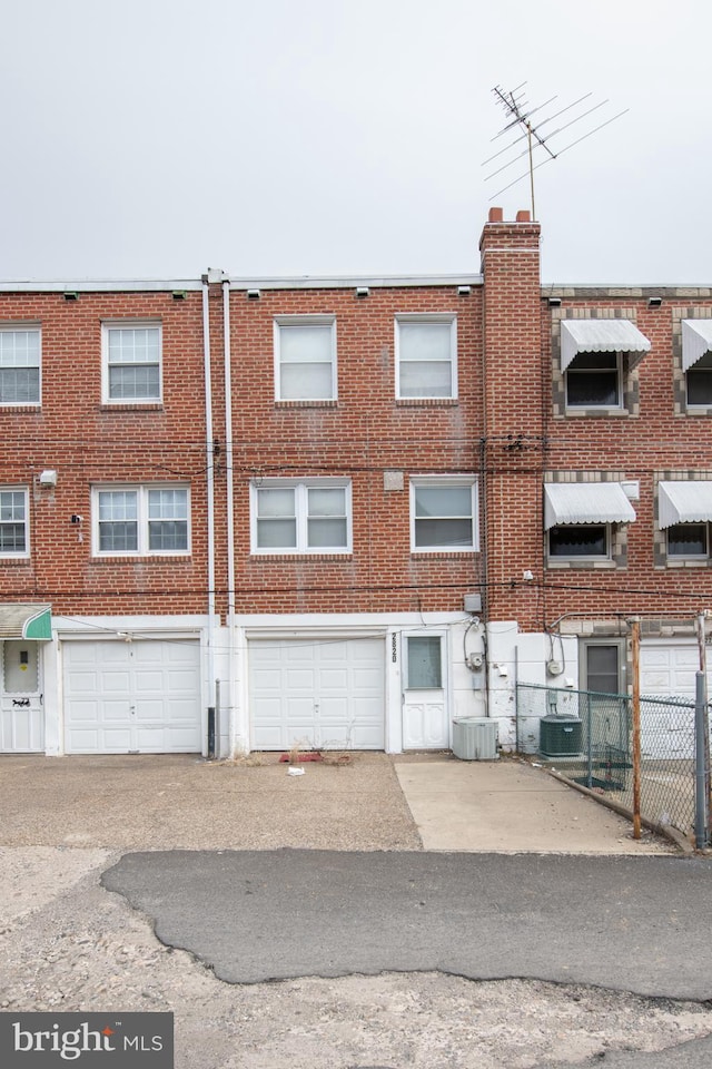 view of property with a garage