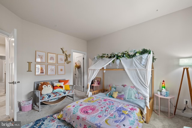 bedroom featuring carpet floors