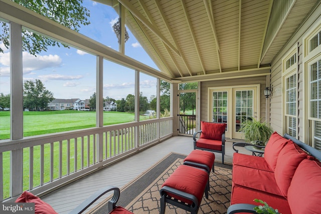 view of sunroom / solarium