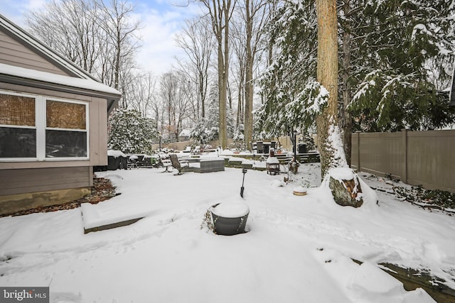 view of snowy yard