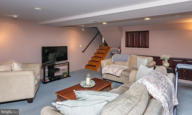 view of carpeted living room