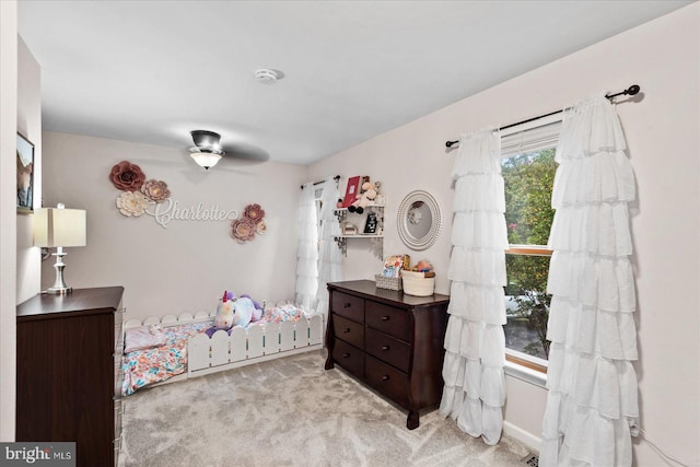 view of carpeted bedroom