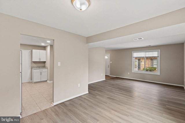 interior space featuring light hardwood / wood-style flooring