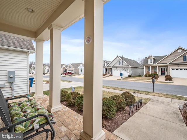 view of patio with a porch