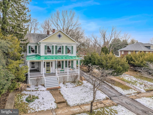 view of front of home with a porch