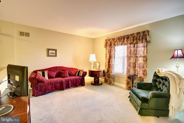 view of carpeted living room