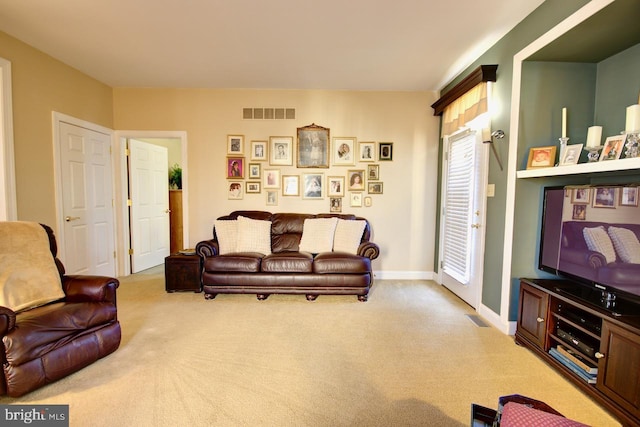 view of carpeted living room