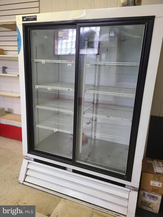 interior details featuring stainless steel refrigerator