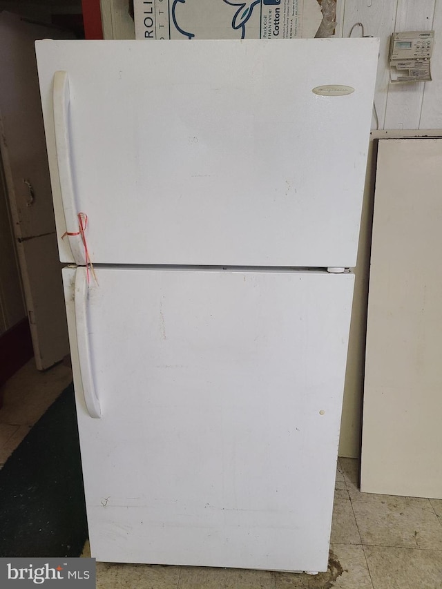 details featuring white refrigerator