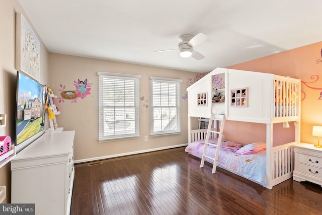 bedroom featuring dark wood-type flooring