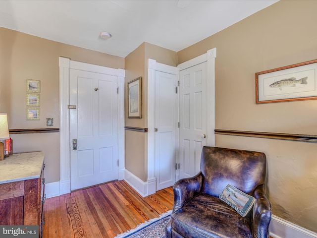 entrance foyer featuring light hardwood / wood-style flooring