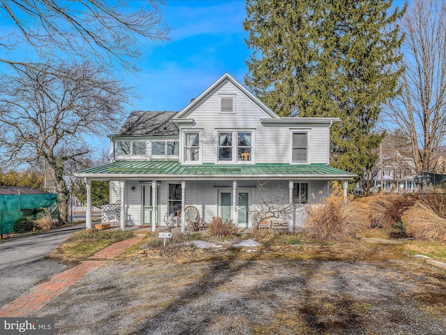 view of front of home with a porch