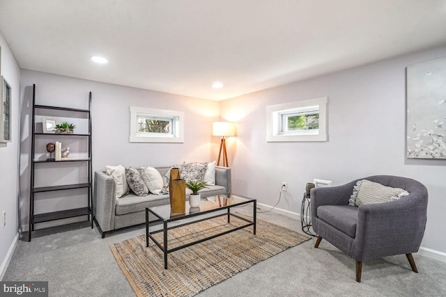 view of carpeted living room