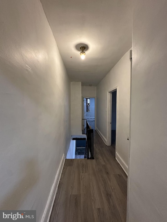 hall featuring dark hardwood / wood-style flooring