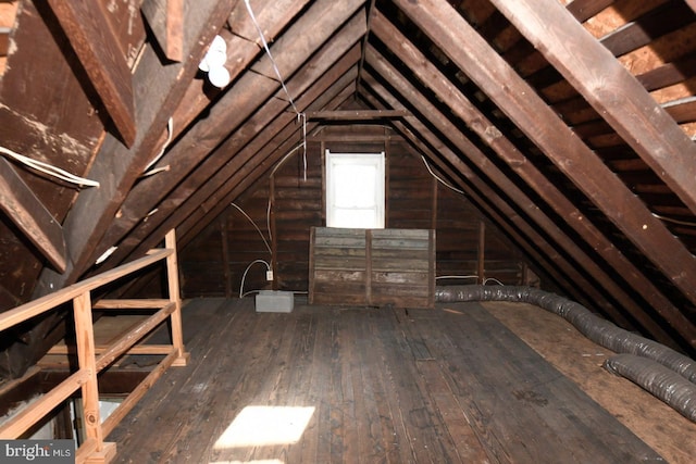 view of attic