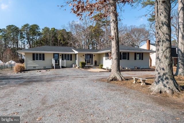 view of single story home