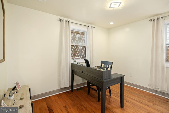 1034 Excelsior Dr, Upper Chichester, PA 19014 - office area featuring hardwood / wood-style floors