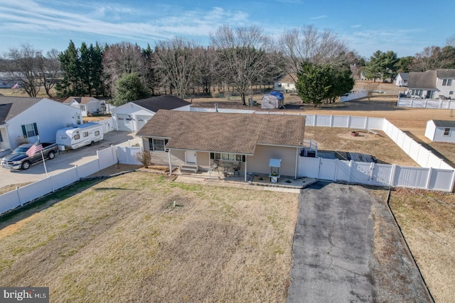 birds eye view of property