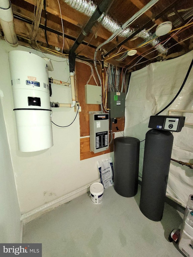 utility room with electric panel