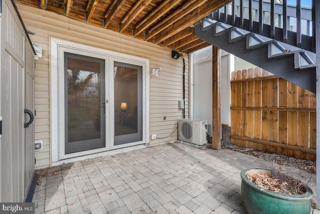 view of patio featuring ac unit